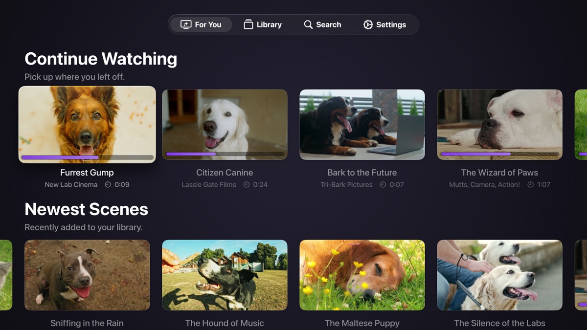 Screenshot of the For You tab
